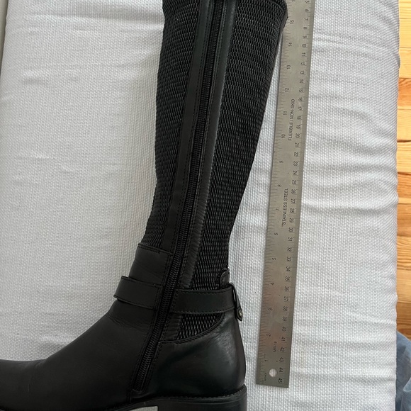 Aquatalia Urope Black Leather Riding Boots 7.5 Narrow Shaft - Picture 8 of 13